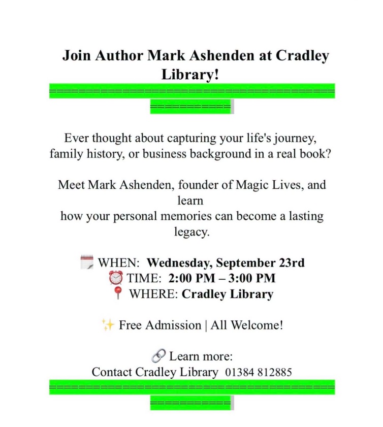 Cradley Library - Author Visit: Mark Ashenden
